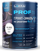 Грунт-эмаль Lakra Prof It 4в1 по ржавчине всесезонная RAL9003 база А 0,8 кг