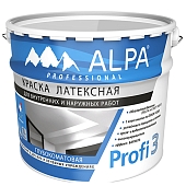 Краска универсальная Alpa Profi 3 латексная база А 10 л